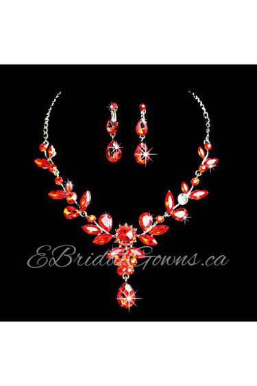 Jewelry Set Women's Birthday / Gift / Party / Special Occasion Jewelry Sets Alloy Rhinestone / Cubic Zirconia Necklaces / EarringsAs the