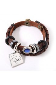 Men's/Unisex/Women's Personalized/Fashion Bracelet Alloy/Leather Non Stone