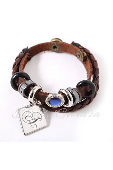 Men's/Unisex/Women's Personalized/Fashion Bracelet Alloy/Leather Non Stone