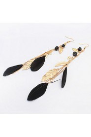 New Fashion Jewelry Feather Dangle Tassel Earring Mix Color Gift For Women Girl