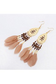 Mix Colors Long Tassel Drop Earrings FashionBig Earrings Jewelry For Women Satement Accessories