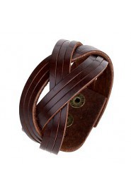 European Style Genuine Leather Factory Direct Sales Bracelet(Brown)(1Pc)