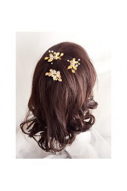 Women's / Flower Girl's Alloy / Imitation Pearl Headpiece-Wedding / Special Occasion Hair Pin 1 Piece