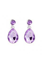 Ladies'/Women's Alloy Wedding/Party Jewelry Set With Rhinestone Purple