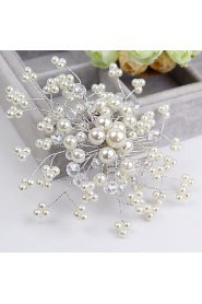 Women's / Flower Girl's Crystal / Imitation Pearl Headpiece-Wedding / Special Occasion / Casual Hair Combs / Flowers White