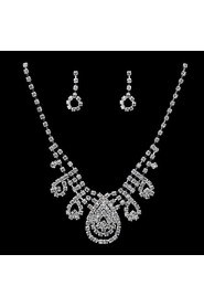 Jewelry Set Women's Anniversary / Wedding / Engagement / Birthday Jewelry Sets Cubic Zirconia / Alloy Cubic Zirconia Necklaces / Earrings