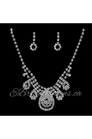 Jewelry Set Women's Anniversary / Wedding / Engagement / Birthday Jewelry Sets Cubic Zirconia / Alloy Cubic Zirconia Necklaces / Earrings