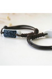 Unisex Chain Bracelet Leather / Rope Non Stone