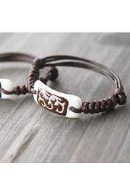 Unisex Chain Bracelet Leather / Rope Non Stone