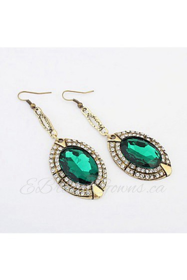 Tibetan Silver Bohemian Green Beads Retro Vintage Drop Earrings For Women Teens Girls New Jewelry