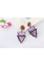 New Arrival Luxury Fashion Retro Triangle Of Crystal Earrings Women Vintage Drop Earrings Summer Jewelry