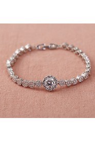 Women's Chain Bracelet Cubic Zirconia/Alloy Cubic Zirconia