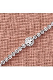 Women's Chain Bracelet Cubic Zirconia/Alloy Cubic Zirconia