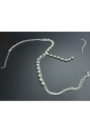 Pretty Pearl Diamond Chain Wedding/Party Headpiece