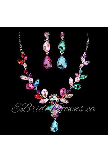 Jewelry Set Women's Birthday / Gift / Party / Special Occasion Jewelry Sets Alloy Rhinestone / Cubic Zirconia Necklaces / EarringsAs the