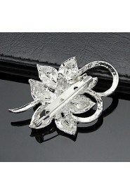 Women's Silver AZircon Crystal Brooch & Pins for Wedding Party Jewelry