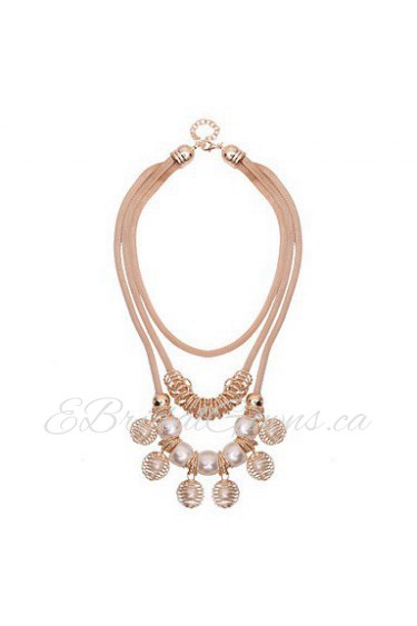 Women's Alloy Necklace Daily Imitation Pearl