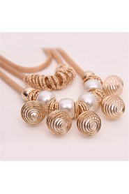 LGSPWomen's Alloy Necklace Daily Imitation Pearl61161044