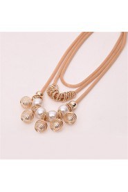 LGSPWomen's Alloy Necklace Daily Imitation Pearl61161044