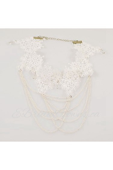 Women's White Lace Tassel Choker Necklace Anniversary / Daily / Special Occasion / Office & Career