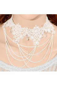 Women's White Lace Tassel Choker Necklace Anniversary / Daily / Special Occasion / Office & Career