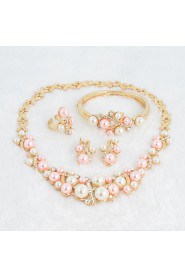 WesternRain Women's Imitation Pearl / Rhinestone Jewelry Set Imitation Pearl / Rhinestone