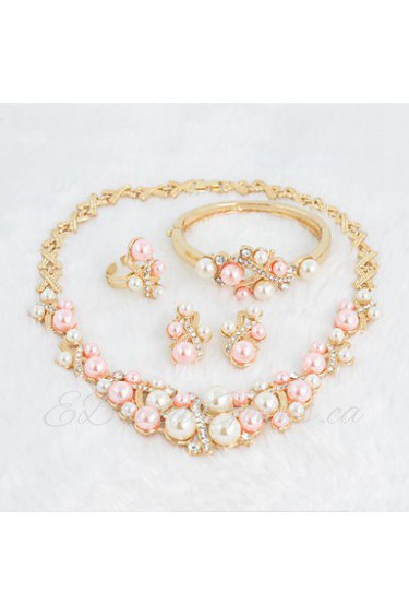 WesternRain Women's Imitation Pearl / Rhinestone Jewelry Set Imitation Pearl / Rhinestone