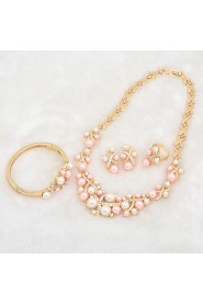 WesternRain Women's Imitation Pearl / Rhinestone Jewelry Set Imitation Pearl / Rhinestone