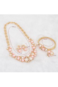 WesternRain Women's Imitation Pearl / Rhinestone Jewelry Set Imitation Pearl / Rhinestone