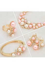 WesternRain Women's Imitation Pearl / Rhinestone Jewelry Set Imitation Pearl / Rhinestone