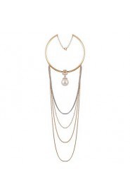 Women's Alloy Necklace Daily Imitation Pearl