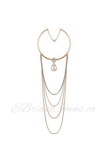 Women's Alloy Necklace Daily Imitation Pearl