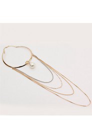 Women's Alloy Necklace Daily Imitation Pearl-61161075