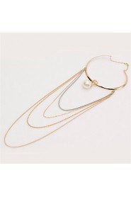 Women's Alloy Necklace Daily Imitation Pearl-61161075