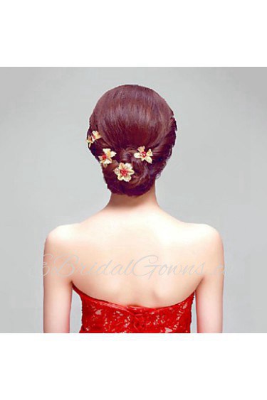 National Style Alloy Flowers Party Headpieces/Hair Clip (6 pieces/set)