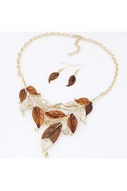 Jewelry Set Women's Daily Jewelry Sets Alloy Necklaces / Earrings Gold