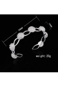 Fashion Sterling Silver Plated Bangle Women's Bracelet