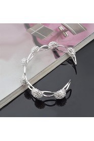 Fashion Sterling Silver Plated Bangle Women's Bracelet