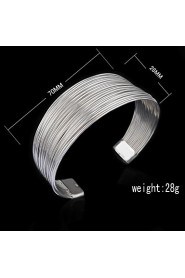 Fashion Sterling Silver Plated Fringe Bangle Women's Bracelet