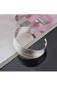 Fashion Sterling Silver Plated Fringe Bangle Women's Bracelet