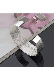 Fashion Sterling Silver Plated Fringe Bangle Women's Bracelet