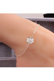 Women's Fashion Platinum Plated Little Daisy Anklets