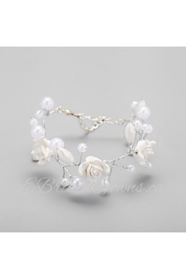 Women's Cuff Bracelet Imitation Pearl/Alloy Imitation Pearl