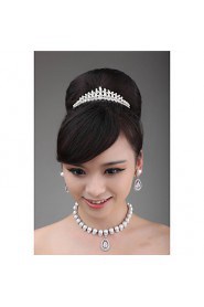 Gorgeous Rhinestones Wedding/Party Headpieces/Tiaras with Imitation Pearls