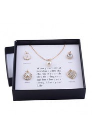 Jewelry Set Women's Anniversary / Birthday / Gift / Party / Daily / Special Occasion Jewelry Sets Alloy Imitation Pearl / Rhinestone