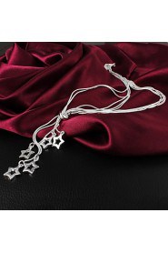 Brand Design Fashion Brass Silver Plated Women's Necklace