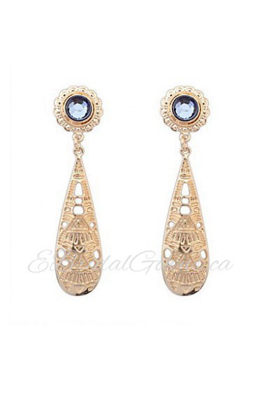 Ethnic Style Vintage Bohemian 4 Colors Simulated Gemstone Drop Earrings New Fashion For Women