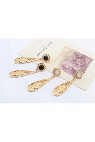 Ethnic Style Vintage Bohemian 4 Colors Simulated Gemstone Drop Earrings New Fashion For Women