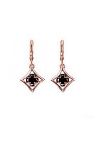 AZircon 18k Gold/Silver Drop Earrings