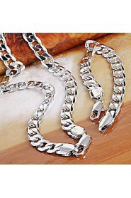 Jewelry Set Women's / Men's Anniversary / Wedding / Engagement / Gift / Party Jewelry Sets Silver Necklaces / Bracelets Silver